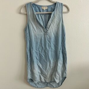 Cloth & Stone chambray straight line dress